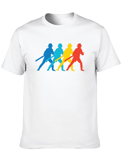 Firefighter Silhouette T-Shirt - Black