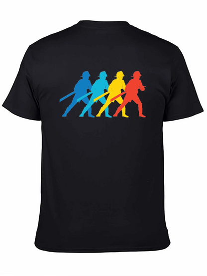 Firefighter Silhouette T-Shirt - Black