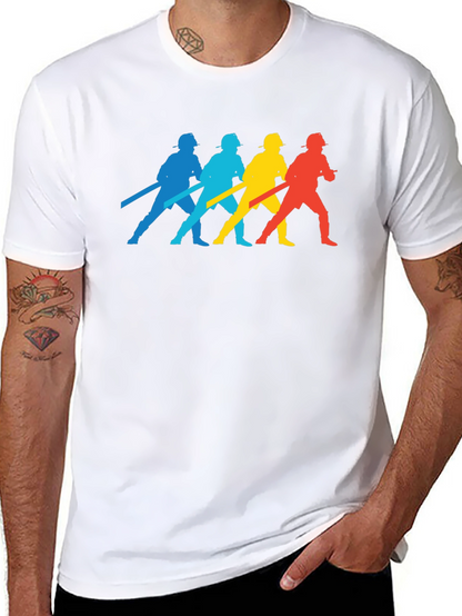 Firefighter Silhouette T-Shirt - Black