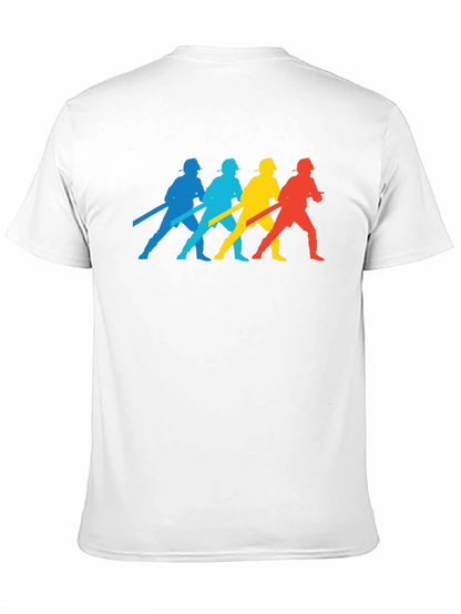 Firefighter Silhouette T-Shirt - Black