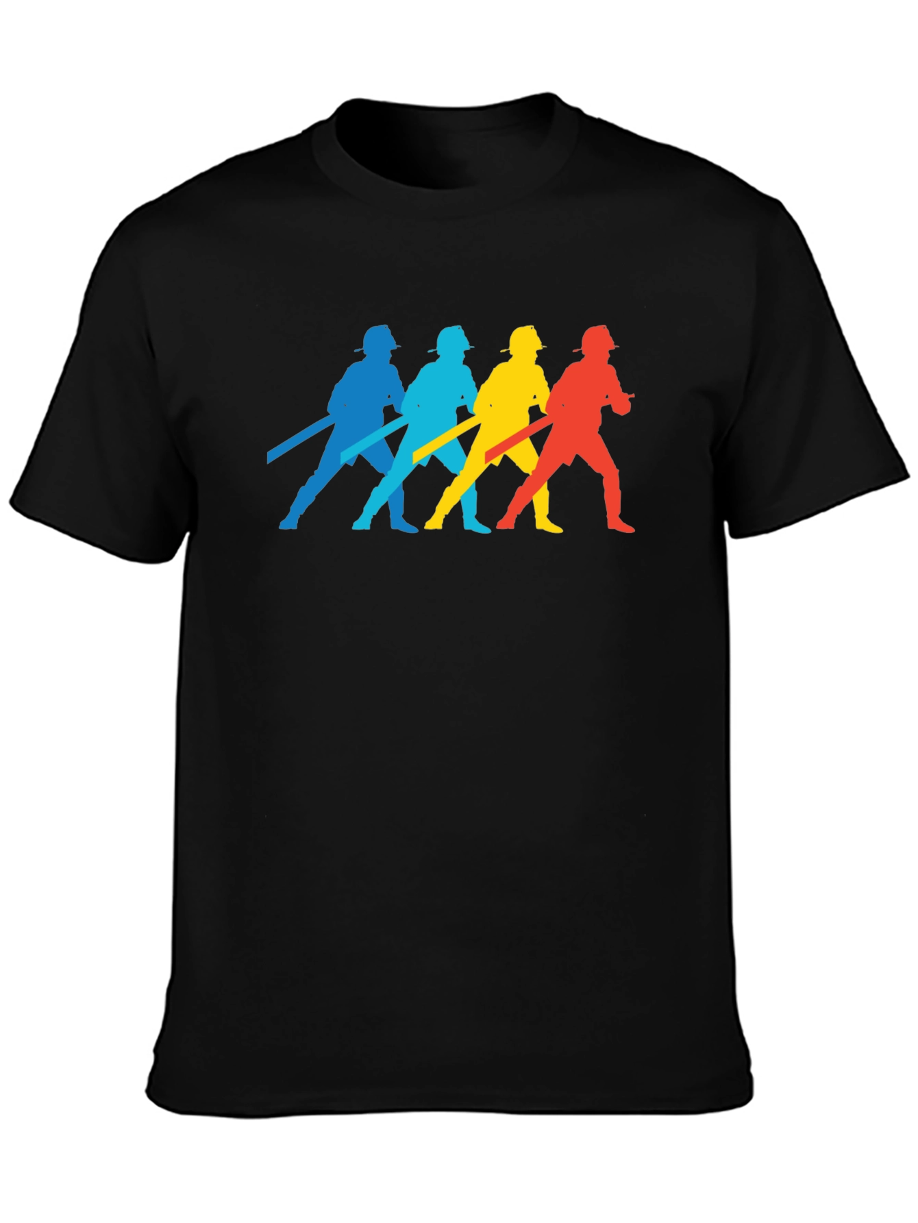 Firefighter Silhouette T-Shirt - Black