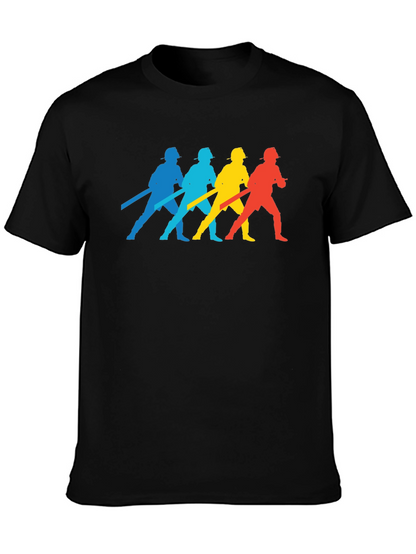 Firefighter Silhouette T-Shirt - Black