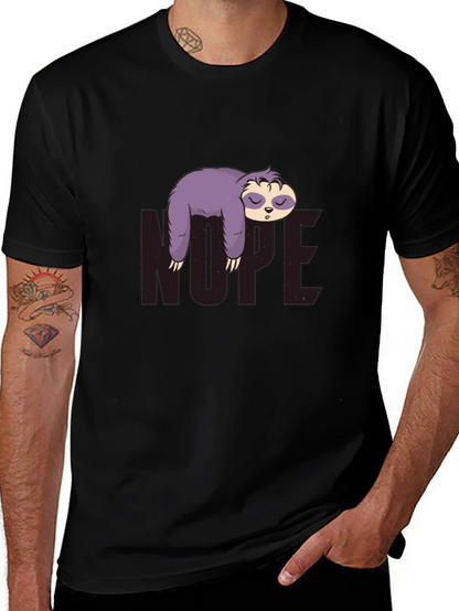 Nope Sloth Graphic Tee - Relaxed Fit