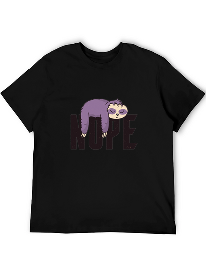 Nope Sloth Graphic Tee - Relaxed Fit