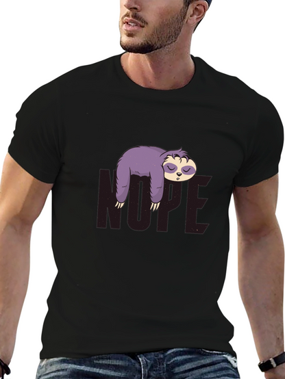 Nope Sloth Graphic Tee - Relaxed Fit