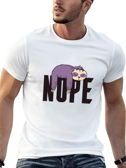 Nope Sloth Graphic Tee - Relaxed Fit
