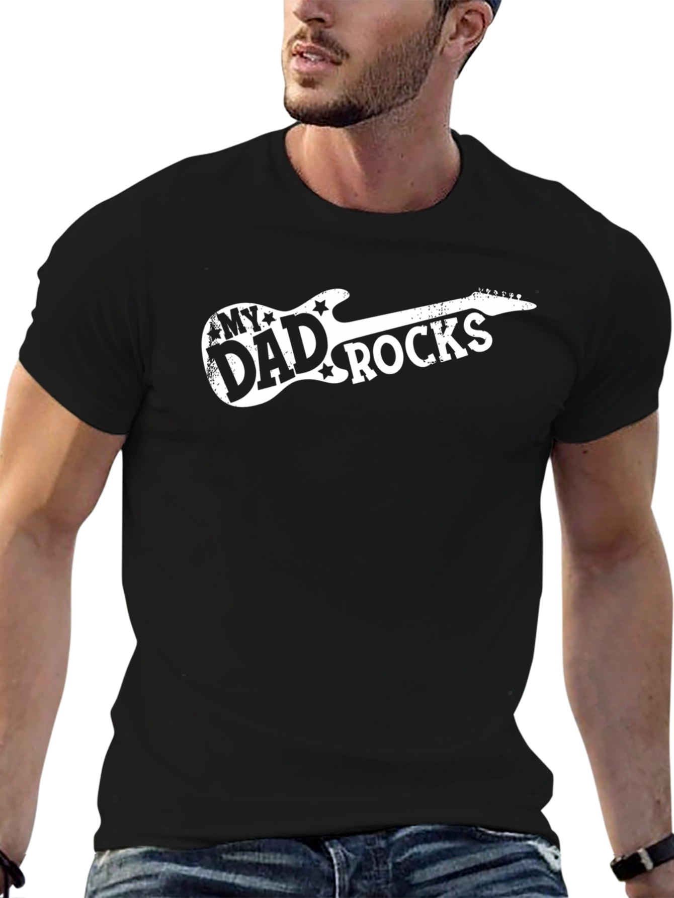 My Dad Rocks Guitar Graphic Tee