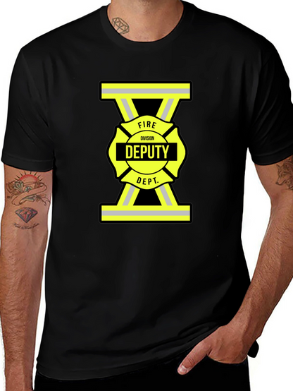 Fire Deputy T-Shirt - Black Cotton Tee