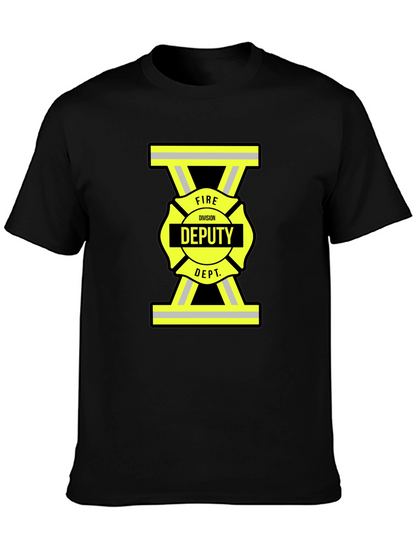 Fire Deputy T-Shirt - Black Cotton Tee