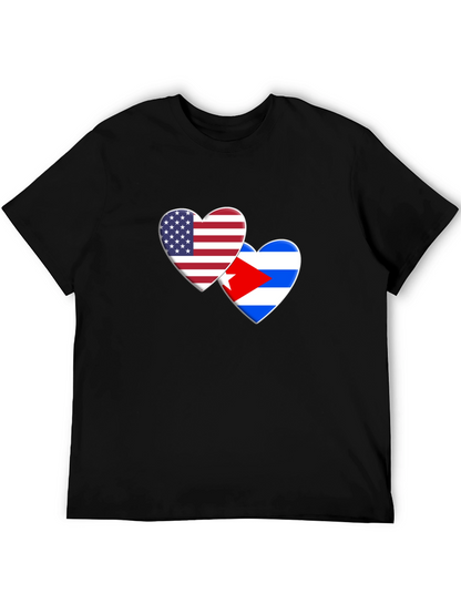 USA Cuba Love Heart T-Shirt