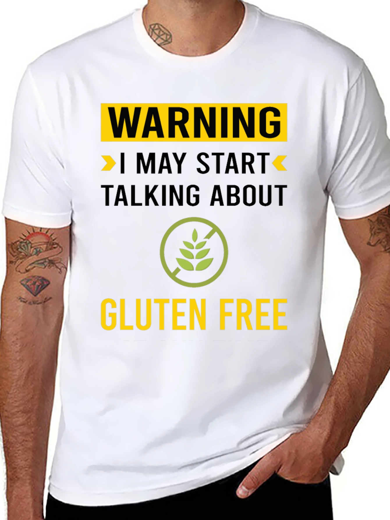 Warning Gluten Free T-Shirt - Talk About Gluten Free!