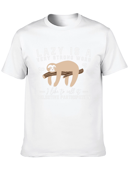 Lazy Sloth T-Shirt: Selective Participation Tee