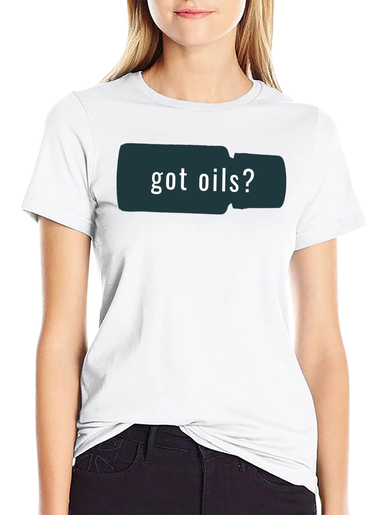 Got Oils? Graphic Print Black T-Shirt