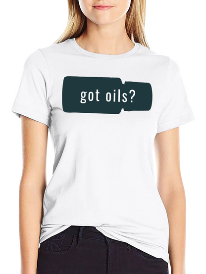 Got Oils? Graphic Print Black T-Shirt