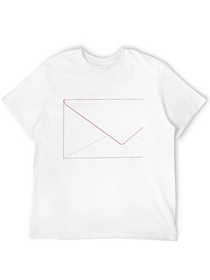 Mens Black T-Shirt with Abstract Geometric Design