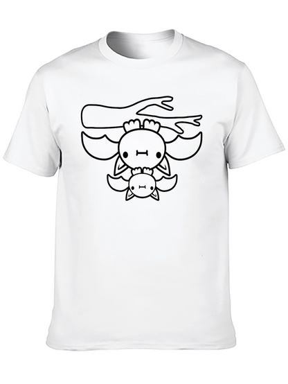 Cute Bat Family Black T-Shirt