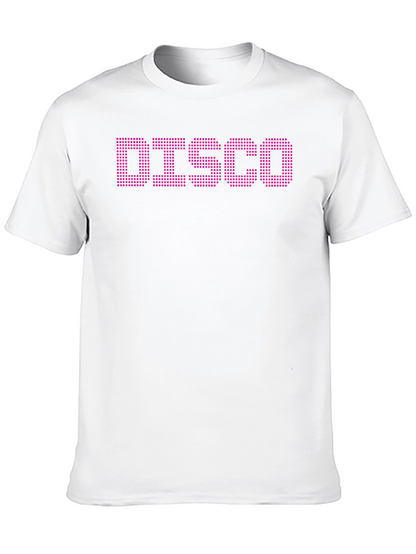 Retro Disco T-Shirt - Pixelated Text Design