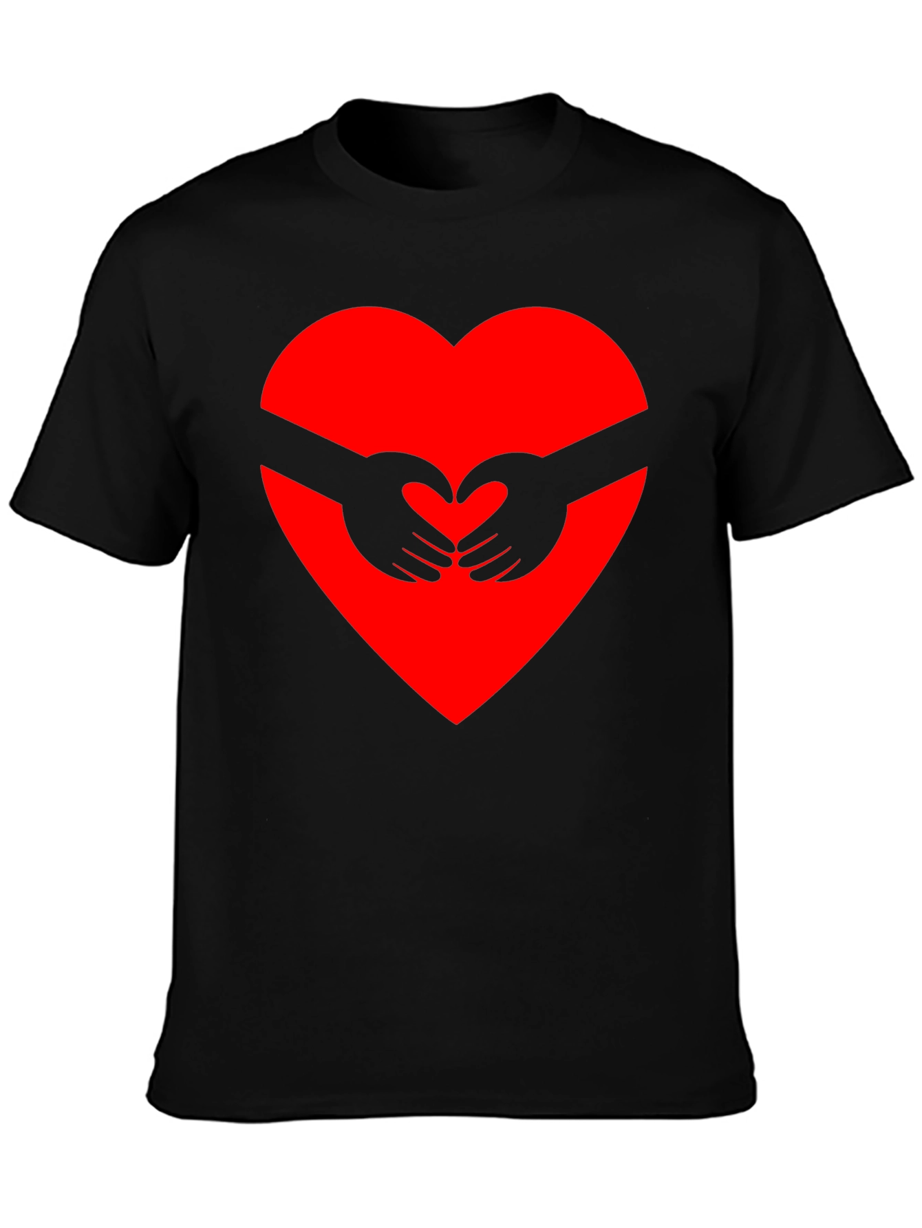 Heart Hands Graphic Tee - Black