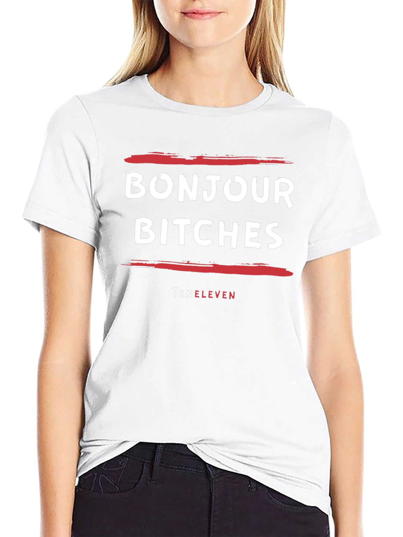 Bonjour Bitches Graphic Tee - Unisex Black T-Shirt