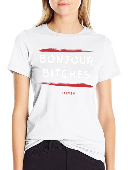 Bonjour Bitches Graphic Tee - Unisex Black T-Shirt