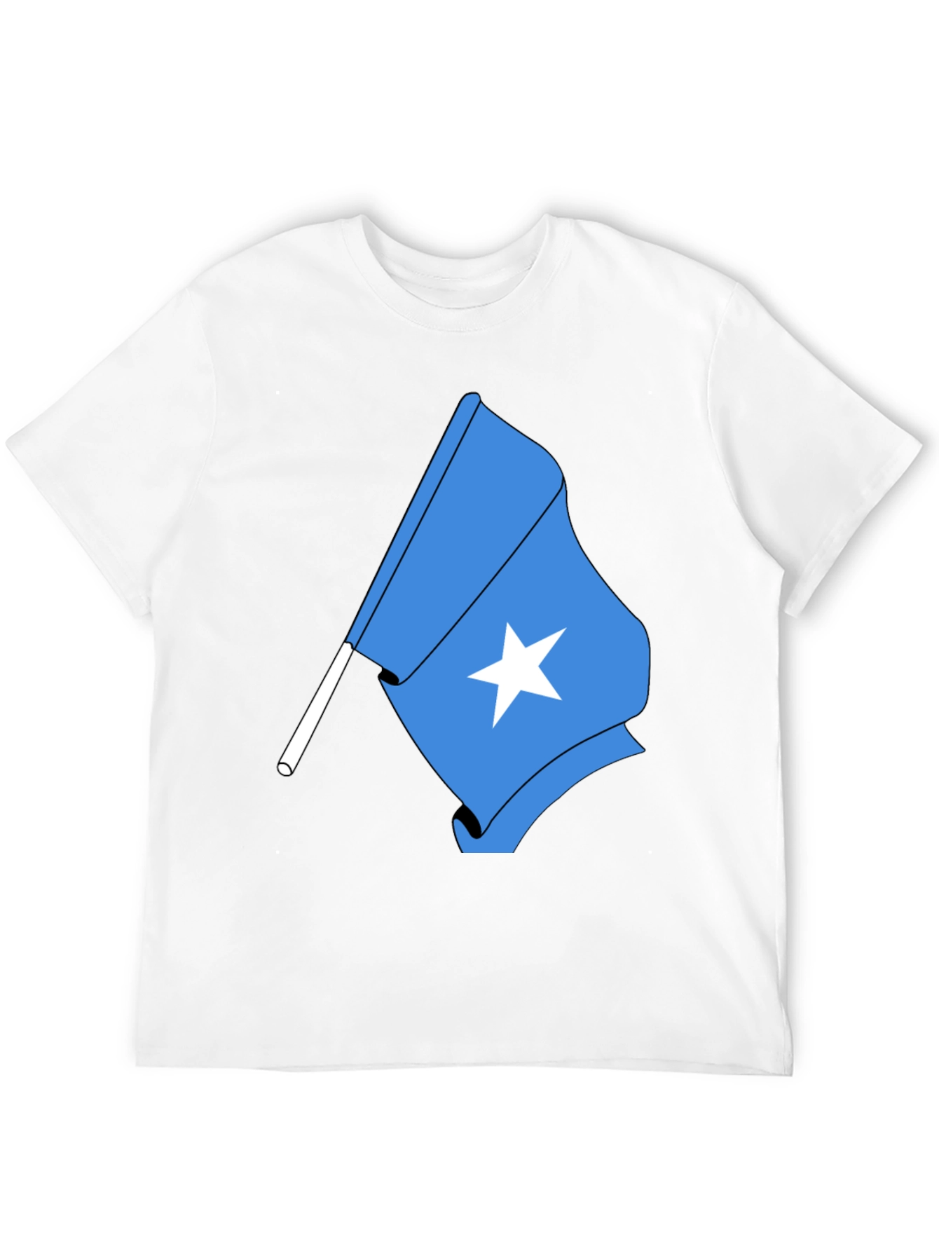 Somalia Flag T-Shirt - Black Tee