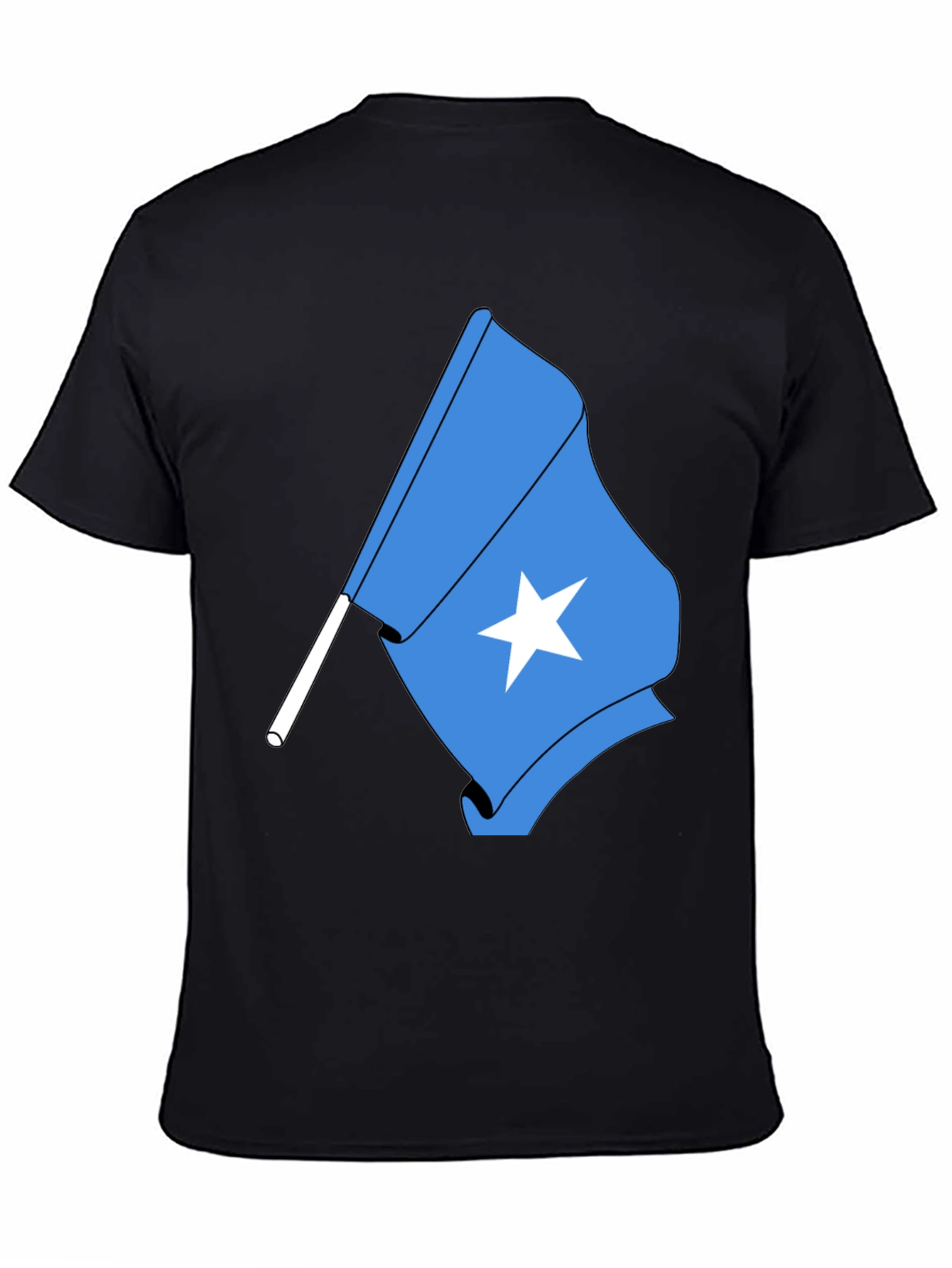 Somalia Flag T-Shirt - Black Tee