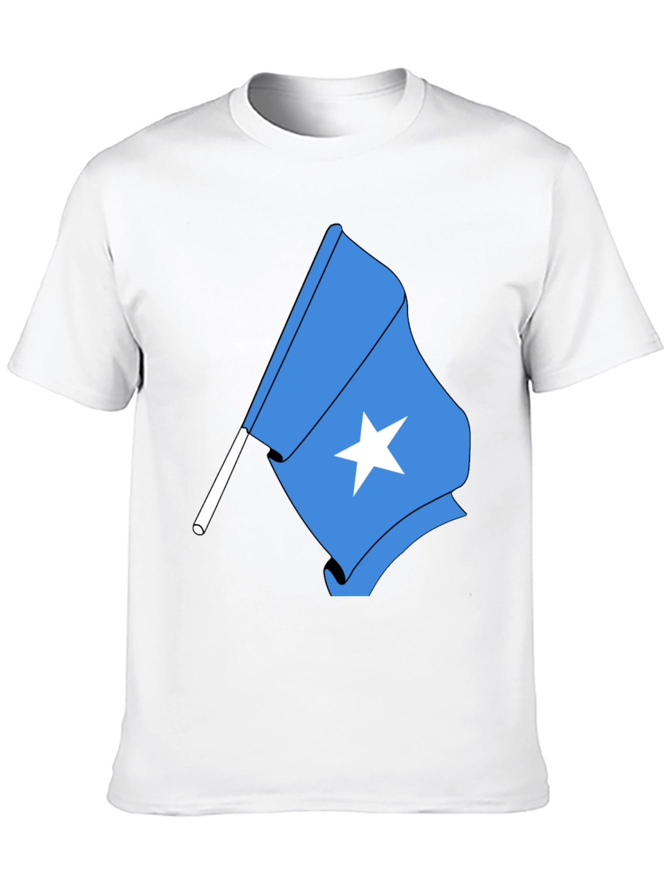 Somalia Flag T-Shirt - Black Tee