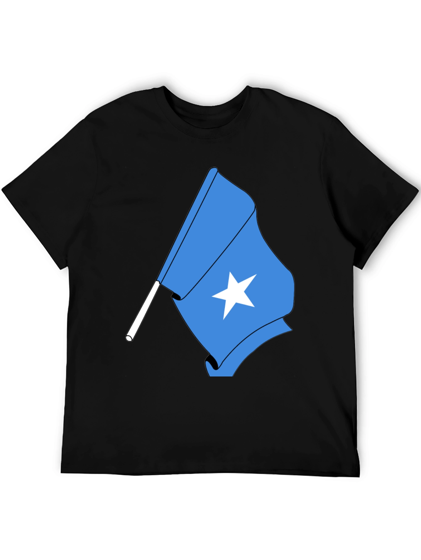 Somalia Flag T-Shirt - Black Tee