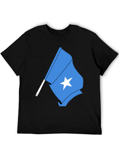 Somalia Flag T-Shirt - Black Tee