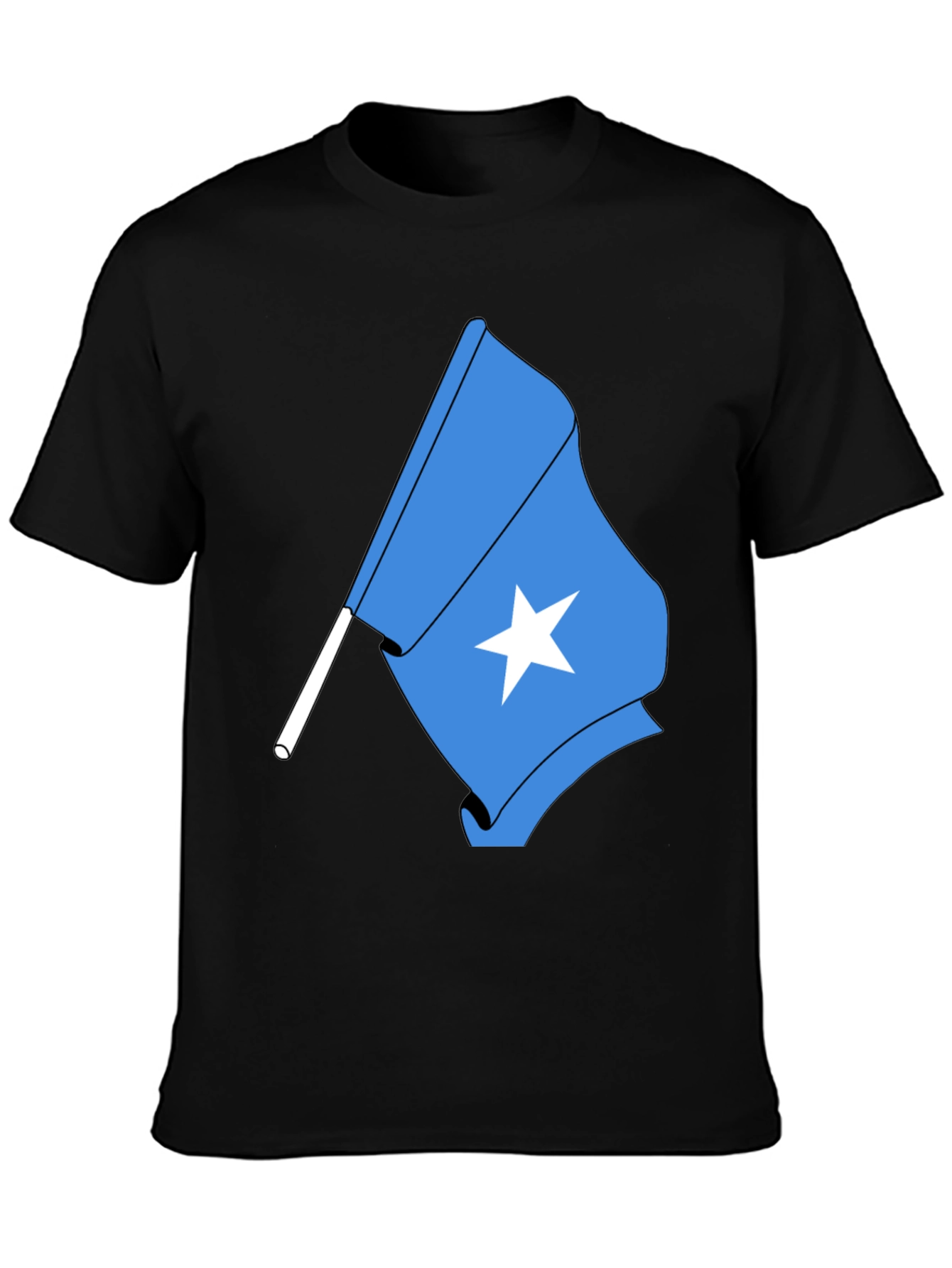 Somalia Flag T-Shirt - Black Tee