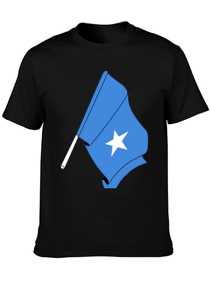 Somalia Flag T-Shirt - Black Tee