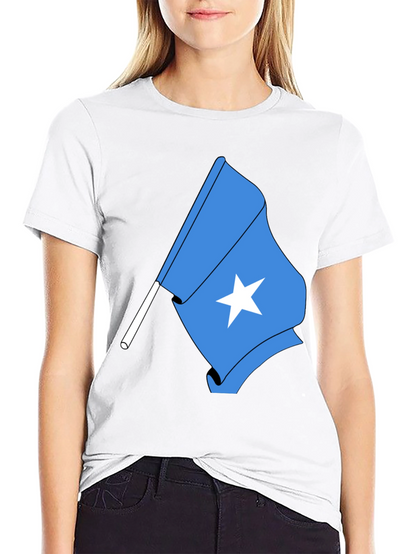 Somalia Flag T-Shirt - Black Tee