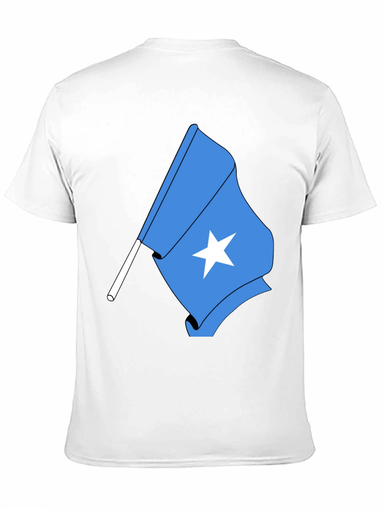 Somalia Flag T-Shirt - Black Tee