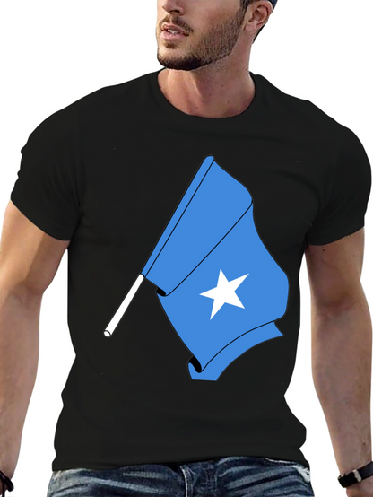 Somalia Flag T-Shirt - Black Tee