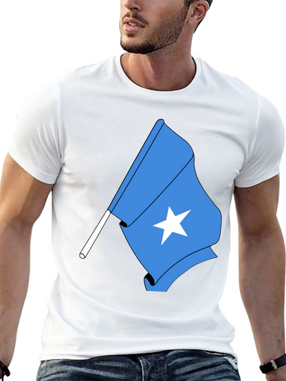 Somalia Flag T-Shirt - Black Tee