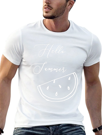 Hello Summer Graphic T-Shirt - Black