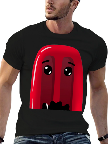 Red Cartoon Character Graphic Tee - Soft Cotton Blend