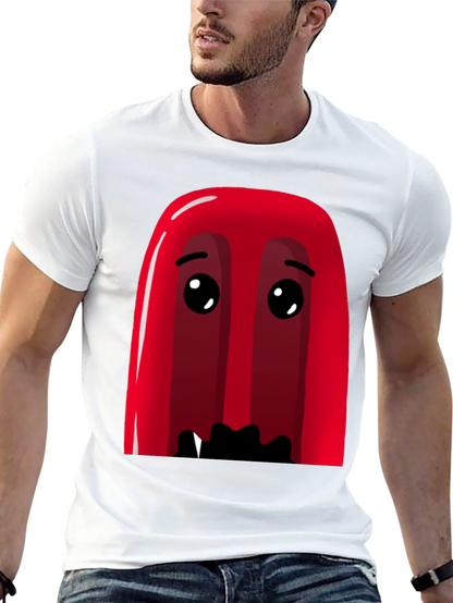 Red Cartoon Character Graphic Tee - Soft Cotton Blend