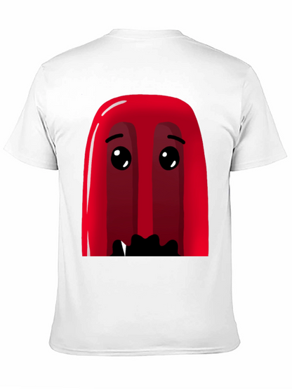 Red Cartoon Character Graphic Tee - Soft Cotton Blend