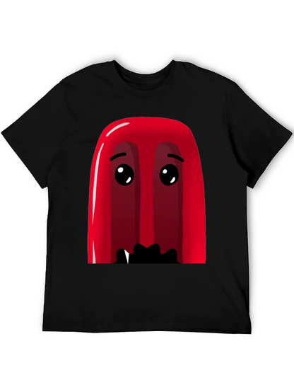 Red Cartoon Character Graphic Tee - Soft Cotton Blend