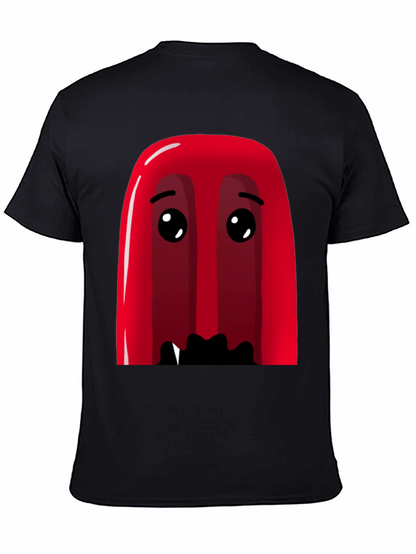 Red Cartoon Character Graphic Tee - Soft Cotton Blend