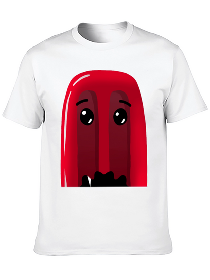 Red Cartoon Character Graphic Tee - Soft Cotton Blend