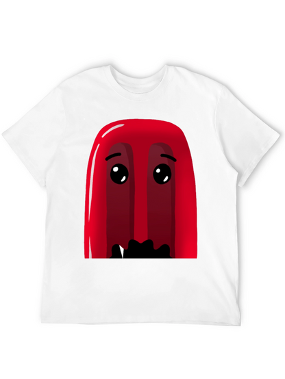Red Cartoon Character Graphic Tee - Soft Cotton Blend