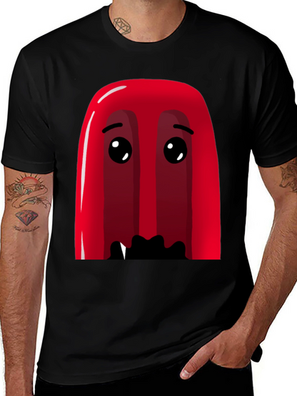 Red Cartoon Character Graphic Tee - Soft Cotton Blend