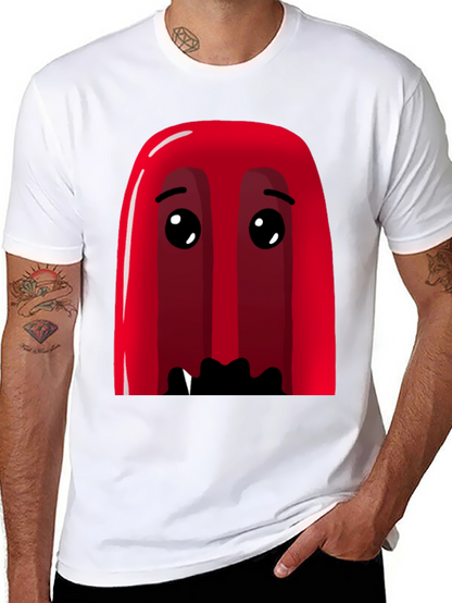 Red Cartoon Character Graphic Tee - Soft Cotton Blend