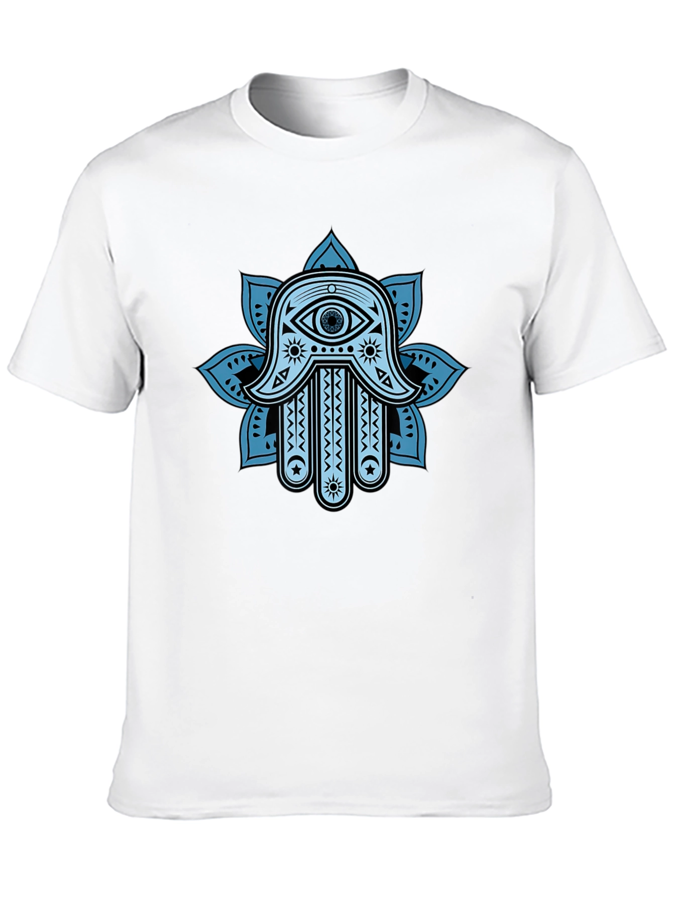 Hamsa Hand Graphic Print Crew Neck T-Shirt