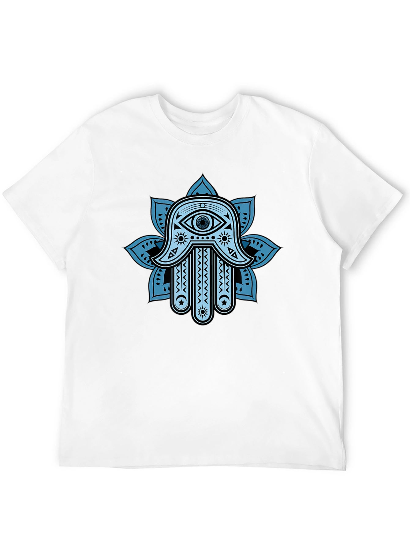 Hamsa Hand Graphic Print Crew Neck T-Shirt