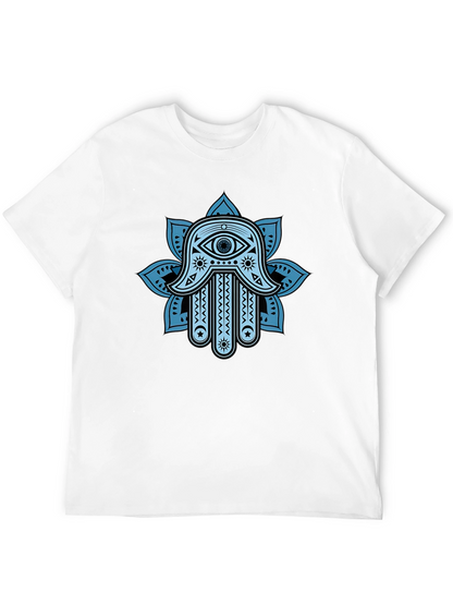 Hamsa Hand Graphic Print Crew Neck T-Shirt