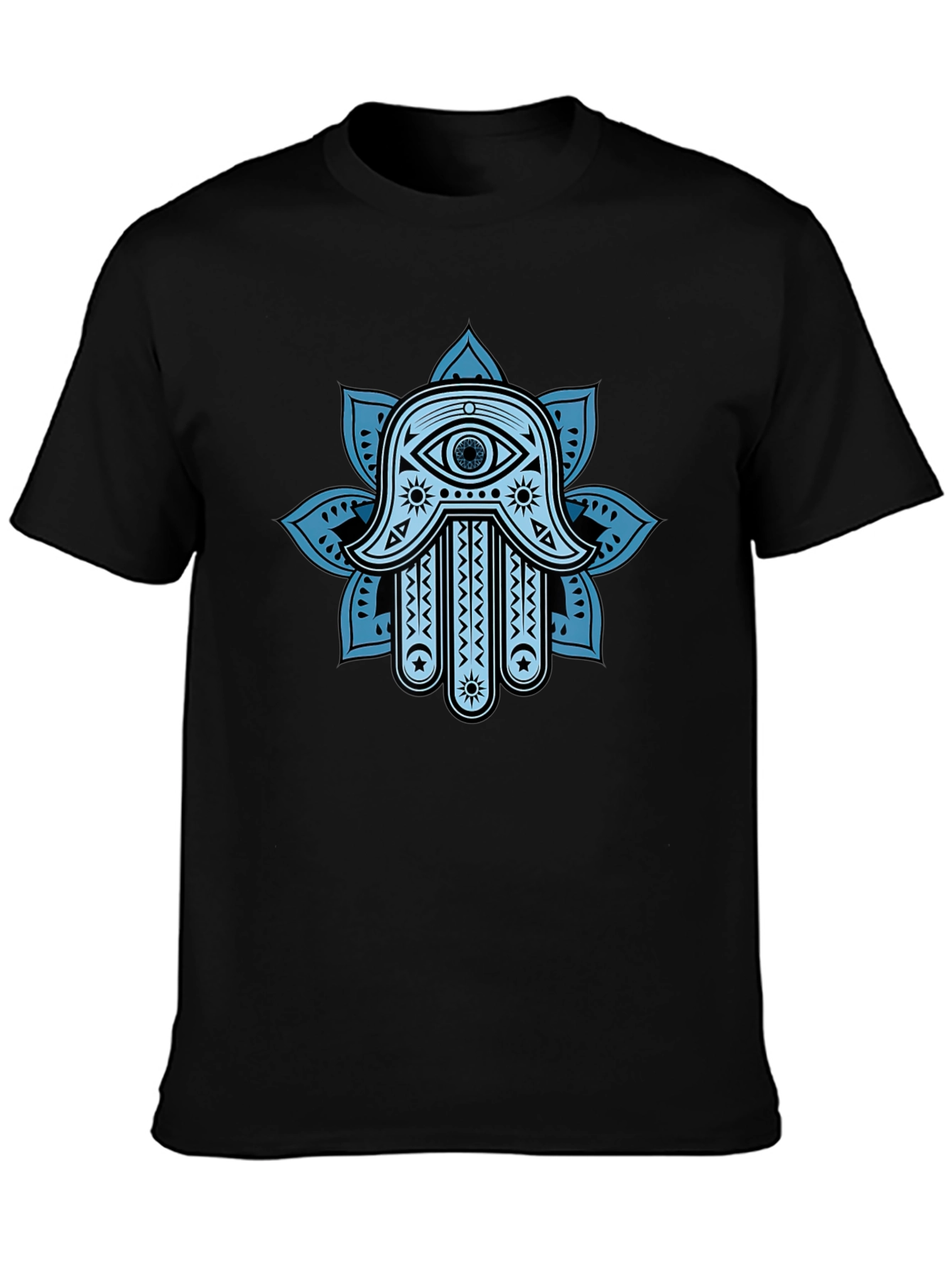 Hamsa Hand Graphic Print Crew Neck T-Shirt