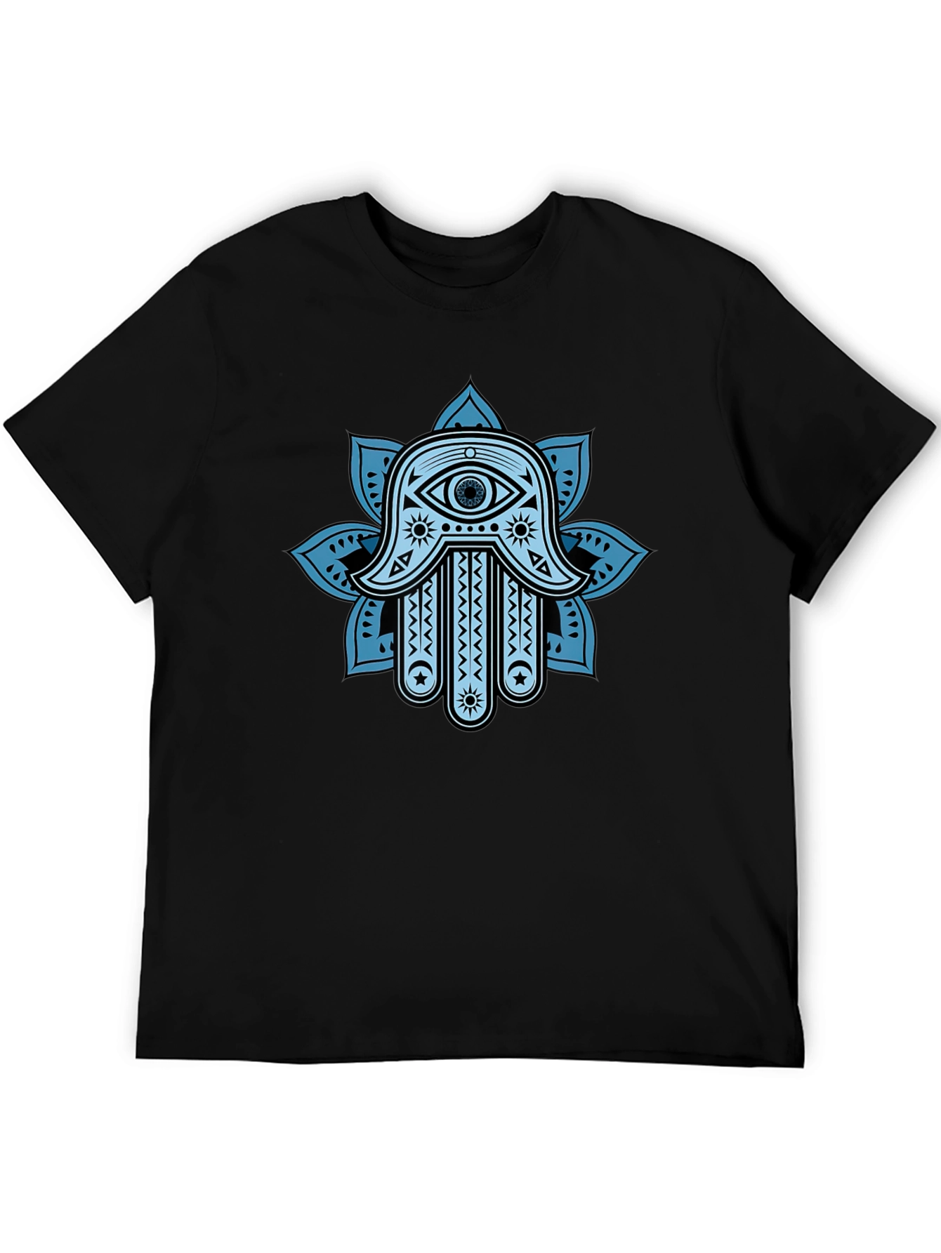 Hamsa Hand Graphic Print Crew Neck T-Shirt